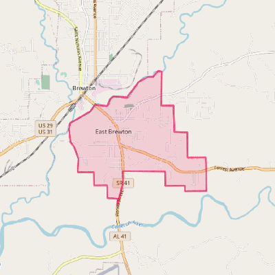 Map of East Brewton