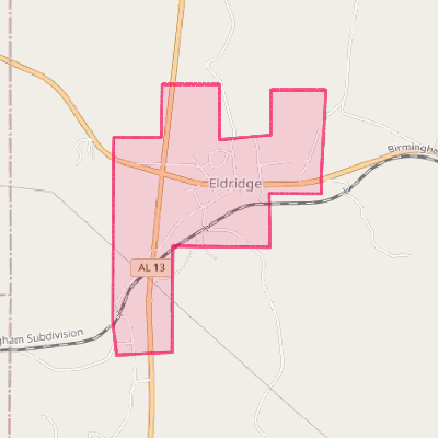 Map of Eldridge