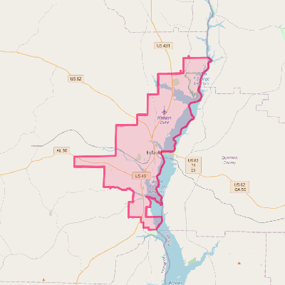 Map of Eufaula