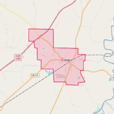 Map of Eutaw