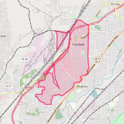 Map of Fairfield