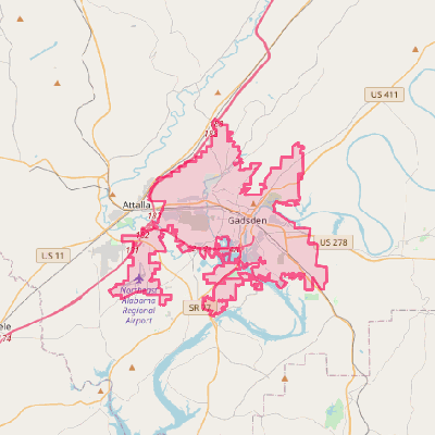 Map of Gadsden