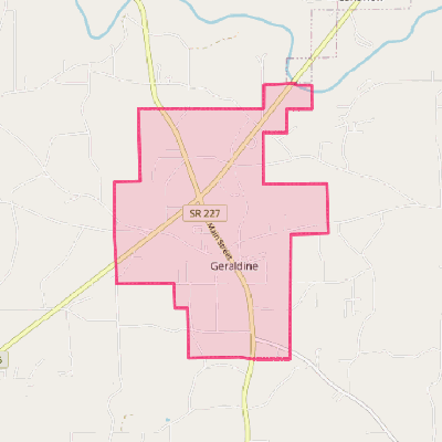 Map of Geraldine