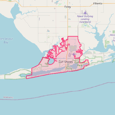 Map of Gulf Shores