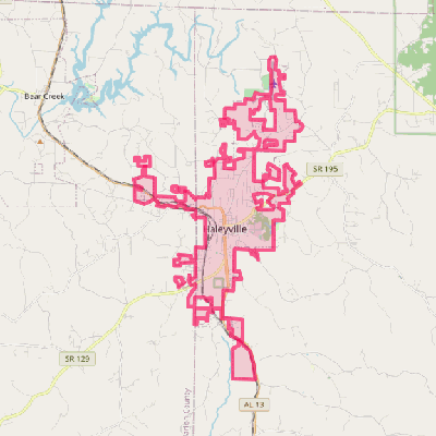 Map of Haleyville