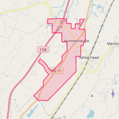 Map of Hammondville