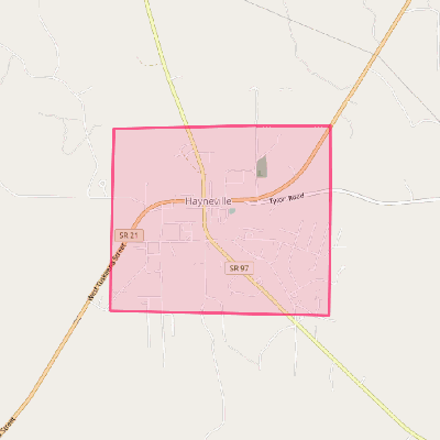 Map of Hayneville