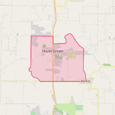 Map of Hazel Green