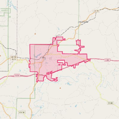 Map of Heflin