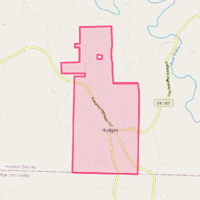 Map of Hodges