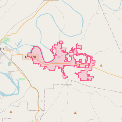 Map of Hokes Bluff