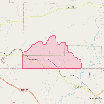 Map of Hollins