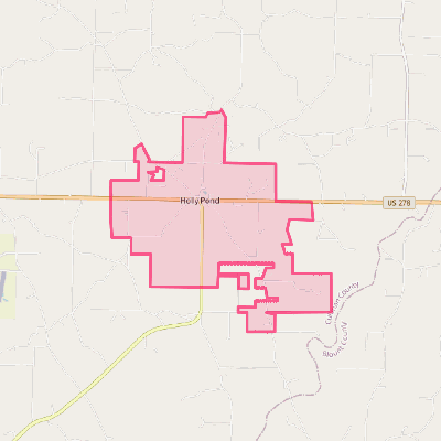 Map of Holly Pond