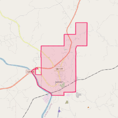 Map of Jackson