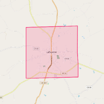 Map of La Fayette