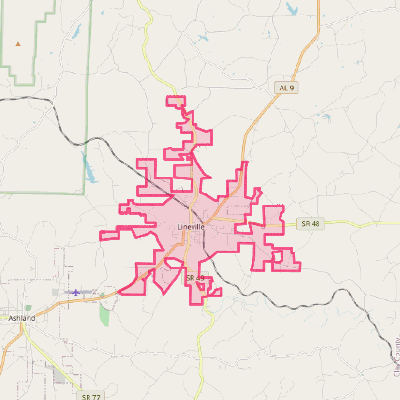 Map of Lineville