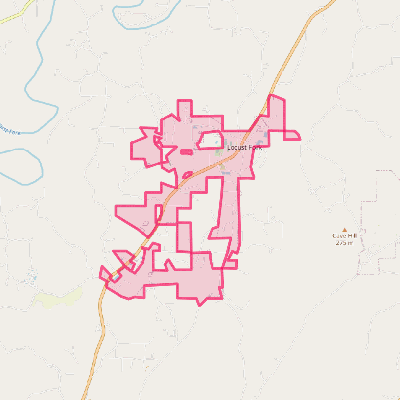 Map of Locust Fork