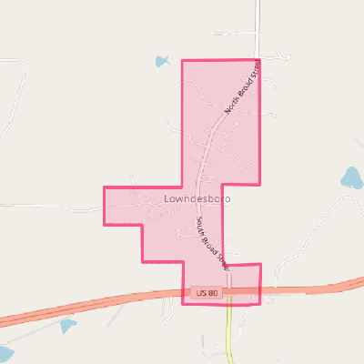 Map of Lowndesboro