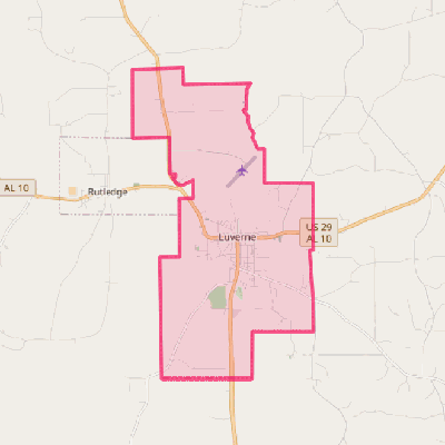 Map of Luverne