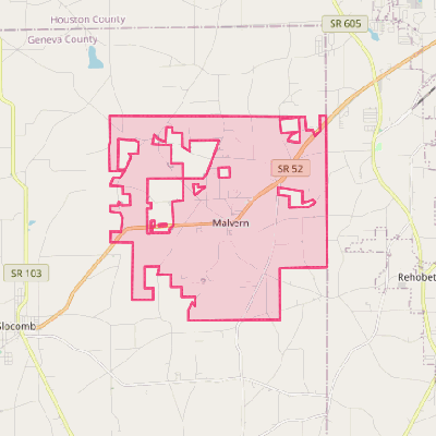 Map of Malvern