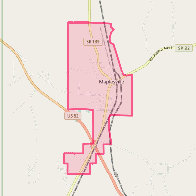 Map of Maplesville