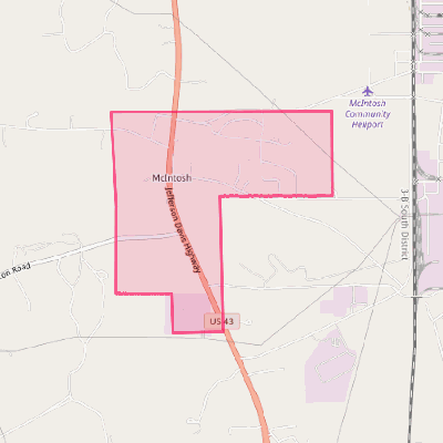 Map of McIntosh