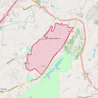 Map of Meadowbrook