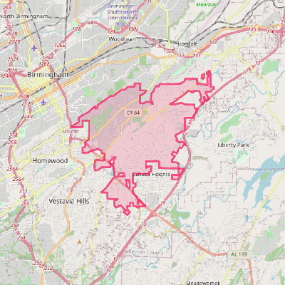 Map of Mountain Brook