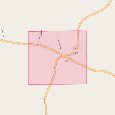 Map of Oak Hill