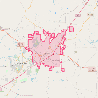 Map of Opelika