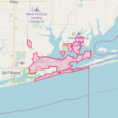 Map of Orange Beach
