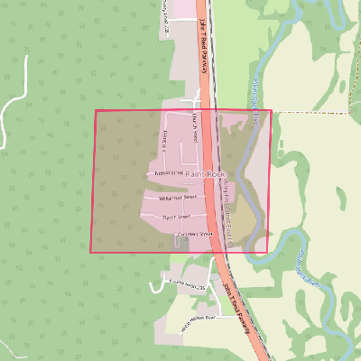 Map of Paint Rock