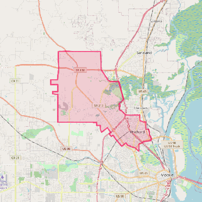 Map of Prichard