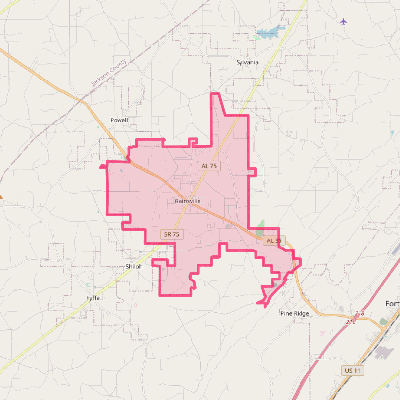 Map of Rainsville