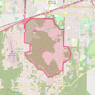 Map of Redstone Arsenal