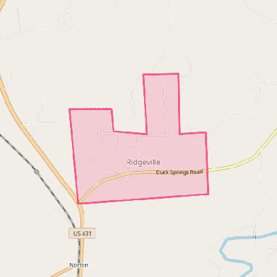 Map of Ridgeville