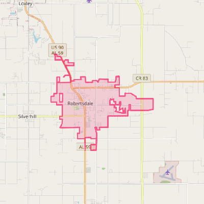 Map of Robertsdale