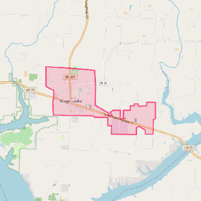 Map of Rogersville