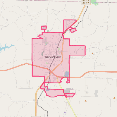 Map of Russellville