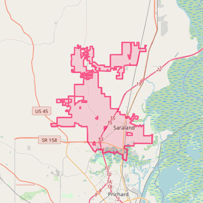 Map of Saraland