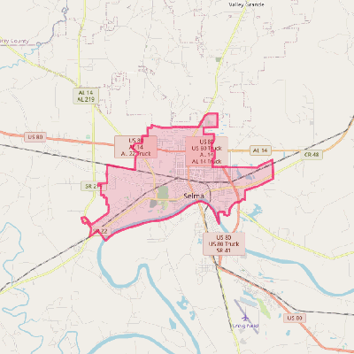 Map of Selma