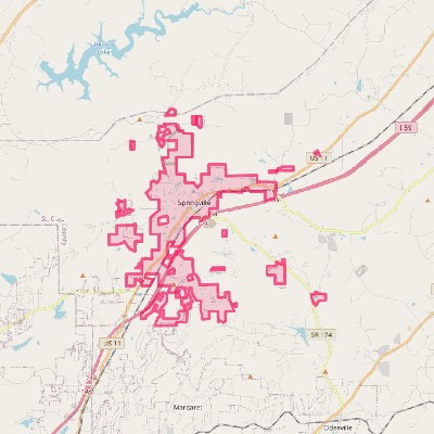 Map of Springville