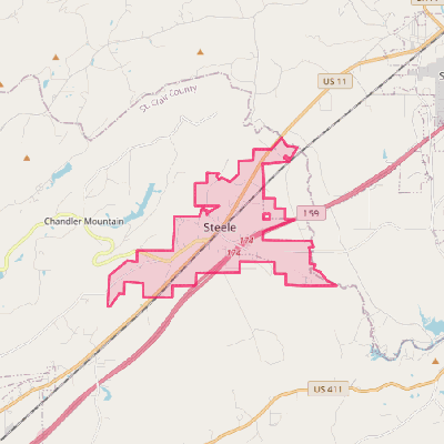 Map of Steele