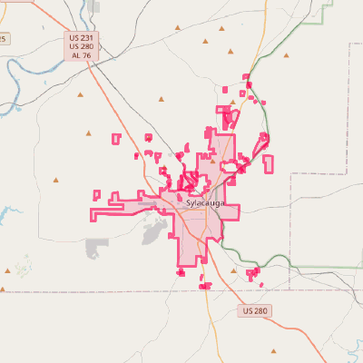 Map of Sylacauga