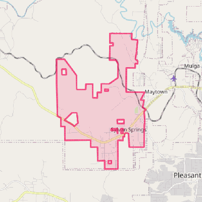 Map of Sylvan Springs