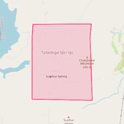 Map of Talladega Springs