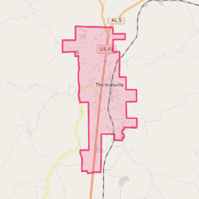 Map of Thomasville