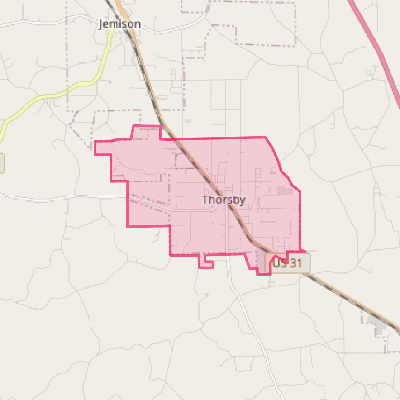 Map of Thorsby