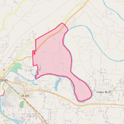 Map of Tidmore Bend