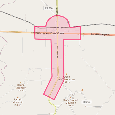 Map of Town Creek